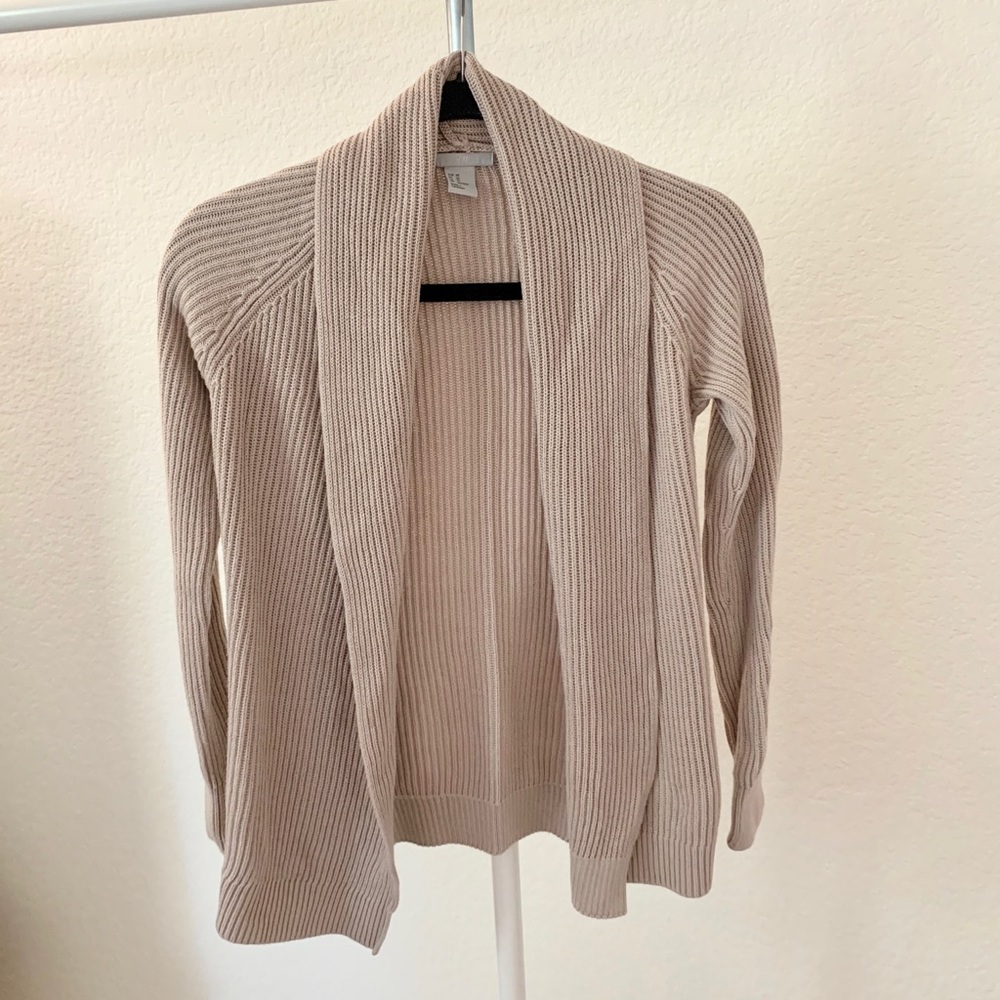 H&M beige duster cardigan size XS